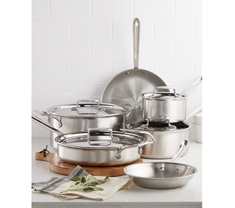 All-Clad D5 Stainless Brushed 5-Ply Bonded 10-Piece Cookware Set