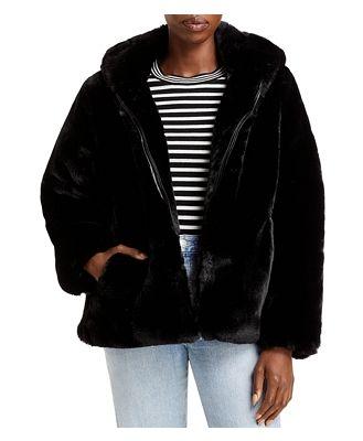 Apparis Chelsea Hooded Faux Fur Coat