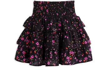 Aqua Girls' Floral Print Ruffled Skirt, Little Kid, Big Kid - 100% Exclusive