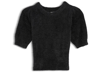 Aqua Girls' Puff Sleeve Sweater, Little Kid, Big Kid - 100% Exclusive