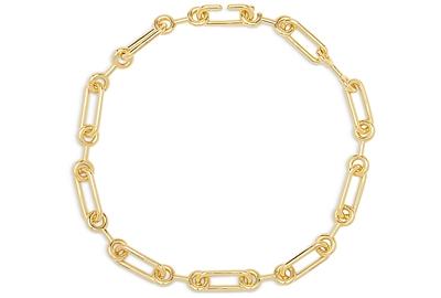 Aqua Lacey Chain Collar Necklace in 18K Gold Plated Sterling Silver, 16 - 100% Exclusive