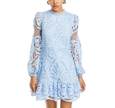Aqua Long Sleeve Lace Dress - 100% Exclusive