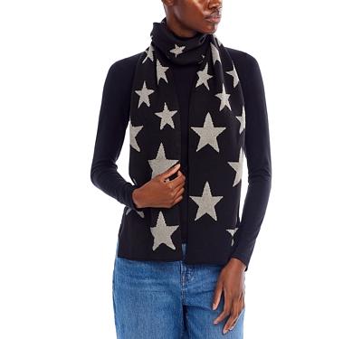 Aqua Reversible Knit Star Scarf - 100% Exclusive