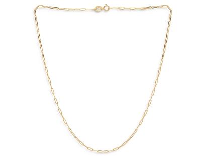 Aqua Sterling Paper Clip Necklace, 15.5 - 100% Exclusive