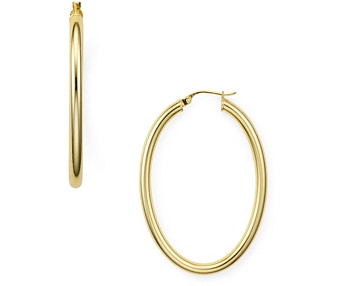 Aqua Tube Hoop Earrings in 18K Gold-Plated Sterling Silver - 100% Exclusive