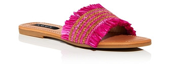 Aqua Women's Meile Fringed Raffia Slide Sandals - 100% Exclusive