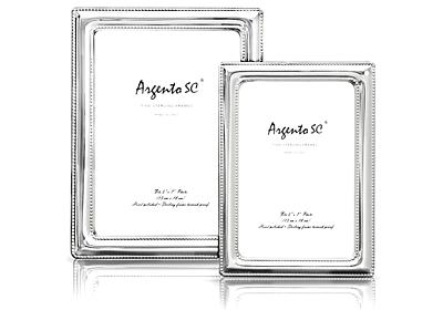 Argento Double Bead Sterling Silver Frame, 4 x 6
