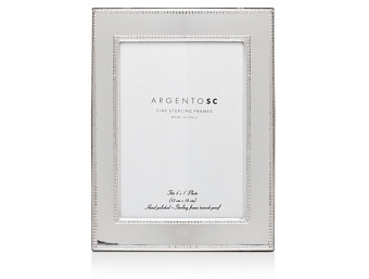 Argento Sc Amira Double-Bead Sterling Silver Frame, 5 x 7