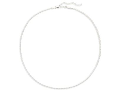 Argento Vivo Diamond Cut Bar Link Collar Necklace in Sterling Silver, 16-18