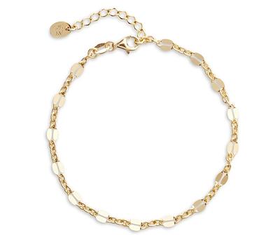 Argento Vivo Disc Chain Link Bracelet in 18K Gold Plated Sterling Silver