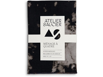 Atelier Saucier After Dark Linen Napkins, Set of 4