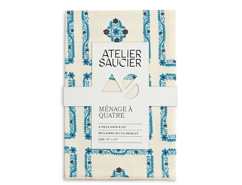 Atelier Saucier Elza Handkerchief Napkins, Set of 4