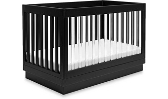 Babyletto Harlow Acrylic 3-in-1 Convertible Crib with Toddler Bed Conversion Kit