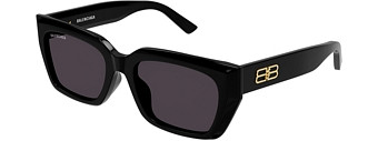 Balenciaga Rive Gauche Rectangular Sunglasses, 54mm