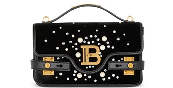 Balmain B-Buzz Velvet Constellation Shoulder Bag 24