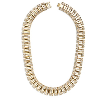 Baublebar Ashton Pave Link Collar Necklace in Gold Tone, 18