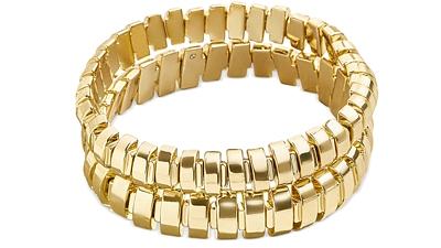 Baublebar Keegan Beaded Stretch Bracelet in Gold Tone, Set of 2