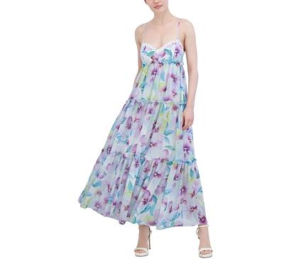 Bcbgmaxazria Ruffled Floral Print Dress