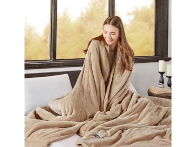 Beautyrest Microlight-to-Berber Reversible Heated Blanket, Twin