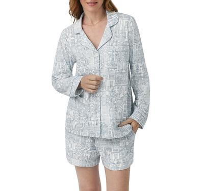 BedHead Pajamas Printed Long Sleeve & Shorts Pajama Set