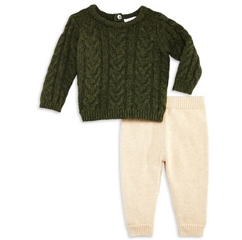 Bloomie's Baby Boys' Cable Top Sweater Set - Baby