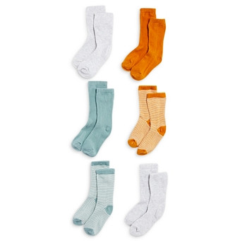 Bloomie's Baby Boys' Solid & Striped Knit Socks, 6 Pack - Baby