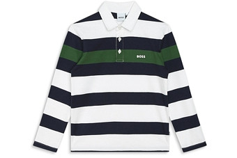 Boss Kidswear Boys' Long Sleeve Cotton Polo Shirt - Big Kid