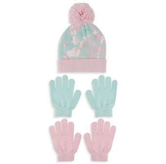 Capelli Girls' Tie Dyed Hat & Gloves Set - Big Kid