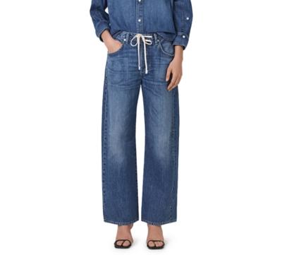Citizens of Humanity Brynn Drawstring High Rise Wide Leg Jeans in Atlantis