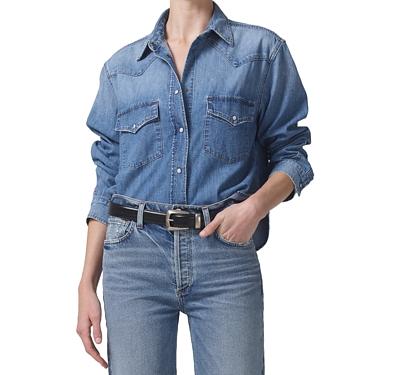 Citizens Of Humanity Cotton Cropped Western Shirt