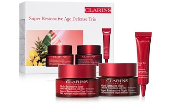 Clarins Super Restorative Age Defense Trio Gift Set ($318 value)