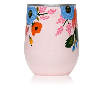 Corkcicle Lively Floral Stemless Wine Cup