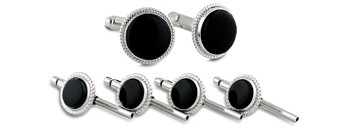 David Donahue Onyx Stud & Cufflink Set