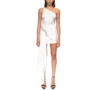 David Koma Crystal Asymmetric One Shoulder Dress