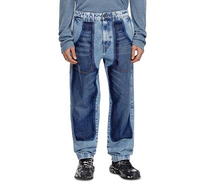 Diesel D-p-5-d-s Loose Tapered Fit Jeans in Denim