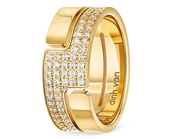 Dihn Van 18K Yellow Gold & Diamond Medium Seventies Ring