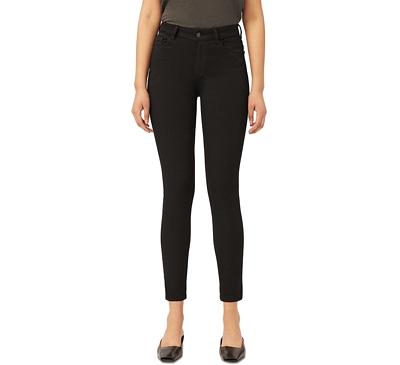 DL1961 Florence Instasculpt Mid Rise Cropped Skinny Jeans in Hail