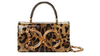 Dolce & Gabbana Dg Girls Top Handle Leopard Print Bag