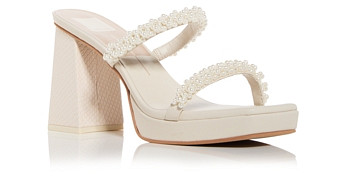 Dolce Vita Women's Ariele Embellished High Block Heel Slide Sandals
