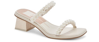 Dolce Vita Women's River Pearl Slip On High Heel Sandals