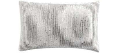 Donna Karan Home Embroidered Block Decorative Pillow, 11 x 22