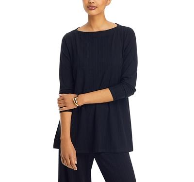 Eileen Fisher Boat Neck Ribbed Tunic