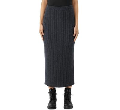 Eileen Fisher Ribbed Wool Pencil Skirt