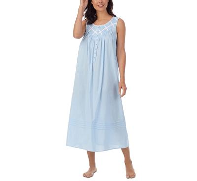 Eileen West Cotton Pintucked Lace Trim Ballet Nightgown