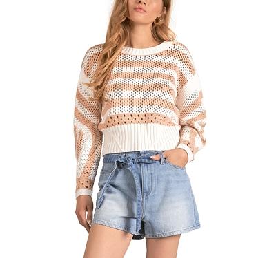 Elan Boat Neck Cotton Sweater