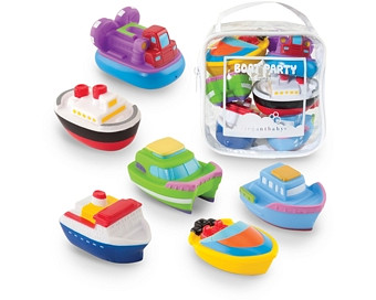 Elegant Baby Boat Party Squirties Bath Toys - Ages 6 Months+