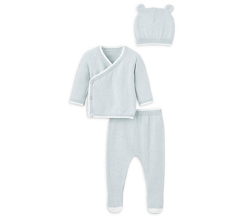 Elegant Baby Boys' Wrap Top, Footie Pants & Hat Set - Baby