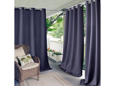 Elrene Home Fashions Connor Solid Indoor/Outdoor Curtain Panel, 52 x 108