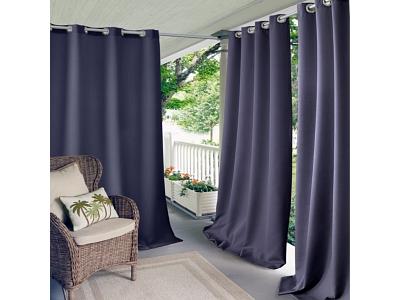 Elrene Home Fashions Connor Solid Indoor/Outdoor Curtain Panel, 52 x 84