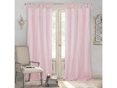Elrene Home Fashions Jolie Semi-Sheer Pleated Curtain Panel, 52 x 95